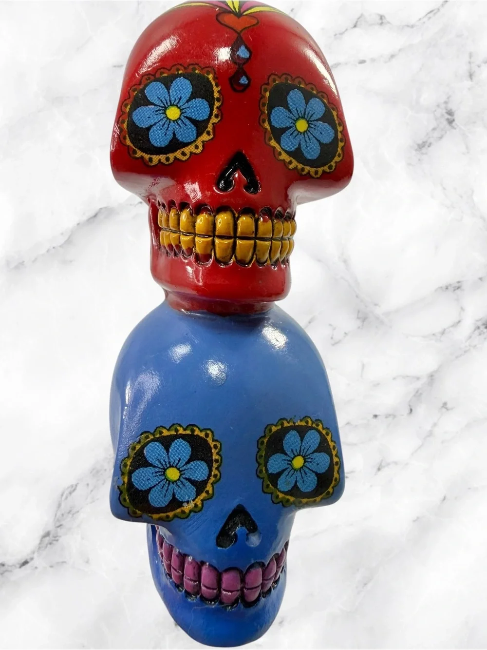 Boxer Gifts Day Of The Dead Sugar Skull Bottle Opener Bar Red Blue Yellow Floral